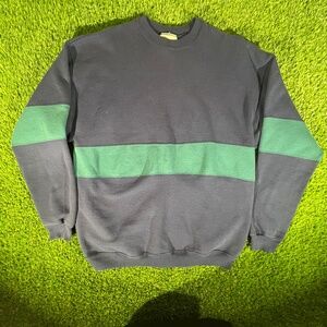 Hanes Sweater Men's Large Premium 2 Tone Color Crewneck Sweatshirt Made USA VTG